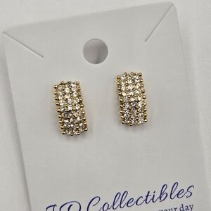 Swarovski Gold and Silver Crystal Earrings